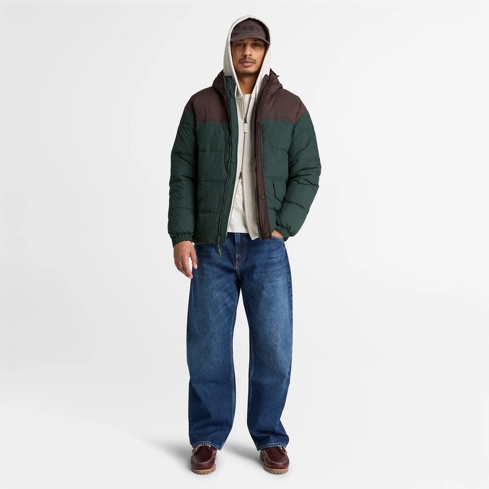 TIMBERLAND</br>Timberland DWR Synthetic Puffer Jacket 0YH71-AKI Ανδρικό Μπουφάν Αδιάβροχο Πράσινο/Καφέ TIMBERLAND</br>Timberland DWR Synthetic Puffer Jacket 0YH71-AKI Ανδρικό Μπουφάν Αδιάβροχο Πράσινο/Καφέ