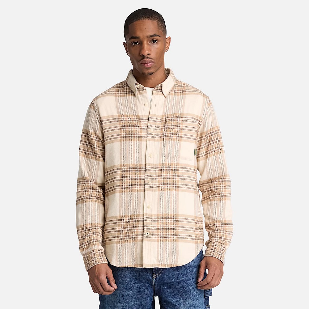 TIMBERLAND</br>Timberland Flannel House Check Shirt Regular 0YH82-V09 Ανδρικό Πουκάμισο Μπεζ Καρό TIMBERLAND</br>Timberland Flannel House Check Shirt Regular 0YH82-V09 Ανδρικό Πουκάμισο Μπεζ Καρό