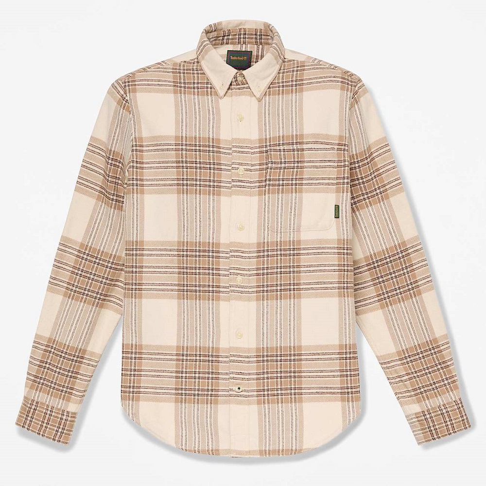 TIMBERLAND</br>Timberland Flannel House Check Shirt Regular 0YH82-V09 Ανδρικό Πουκάμισο Μπεζ Καρό TIMBERLAND</br>Timberland Flannel House Check Shirt Regular 0YH82-V09 Ανδρικό Πουκάμισο Μπεζ Καρό