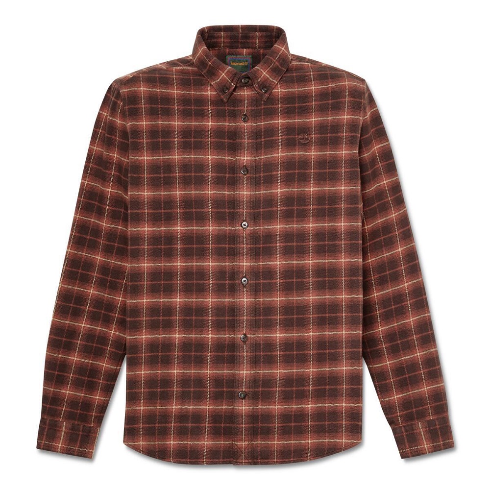 TIMBERLAND</br>Timberland Flannel Check Shirt Regular 0YH89-C37 Ανδρικό Πουκάμισο Καφέ Καρό TIMBERLAND</br>Timberland Flannel Check Shirt Regular 0YH89-C37 Ανδρικό Πουκάμισο Καφέ Καρό