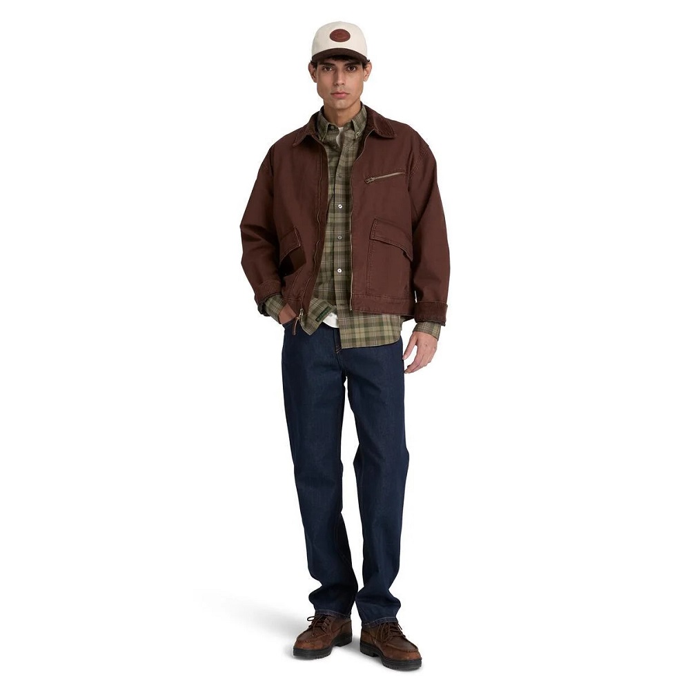 TIMBERLAND</br>Timberland LS Checked Poplin Shirt Regular 0YH8C-AIG Ανδρικό Πουκάμισο Χακί Καρό TIMBERLAND</br>Timberland LS Checked Poplin Shirt Regular 0YH8C-AIG Ανδρικό Πουκάμισο Χακί Καρό