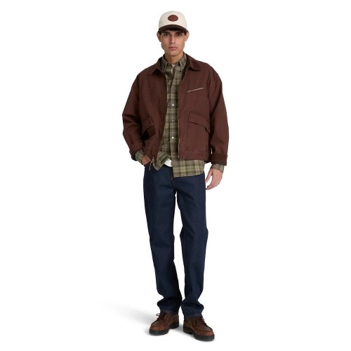 Timberland LS Checked Poplin Shirt Regular 0YH8C-AIG Ανδρικό Πουκάμισο Χακί Καρό