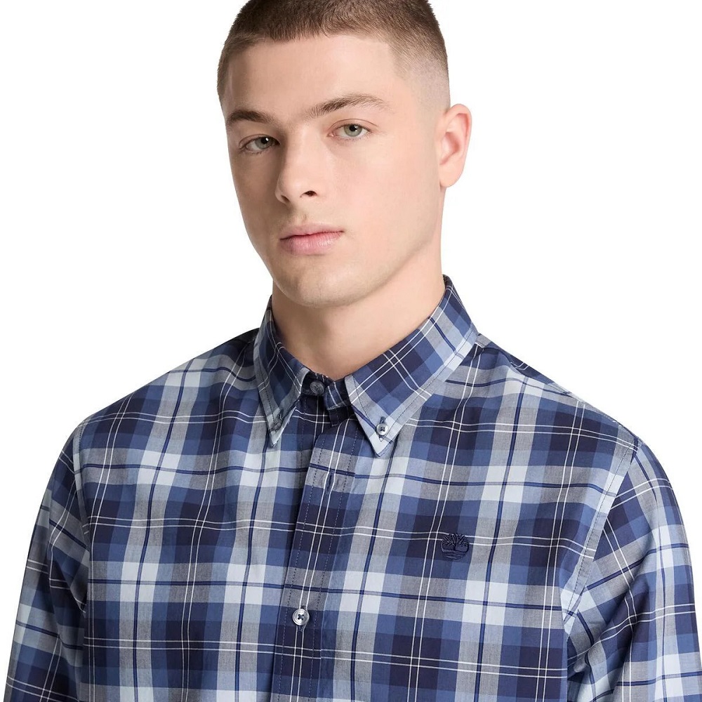 TIMBERLAND</br>Timberland LS Checked Poplin Shirt Regular 0YH8C-EYP Ανδρικό Πουκάμισο Μπλε Καρό TIMBERLAND</br>Timberland LS Checked Poplin Shirt Regular 0YH8C-EYP Ανδρικό Πουκάμισο Μπλε Καρό