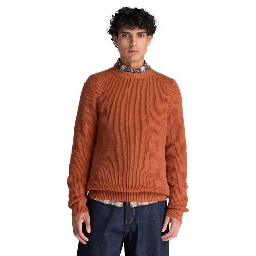 Timberland Cotton Blend Raglan Sleeve Crewneck Sweater 0YHAW-ALF Ανδρικό Πουλόβερ Κεραμιδί