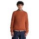 TIMBERLAND</br>Timberland Cotton Blend Raglan Sleeve Crewneck Sweater 0YHAW-ALF Ανδρικό Πουλόβερ Κεραμιδί