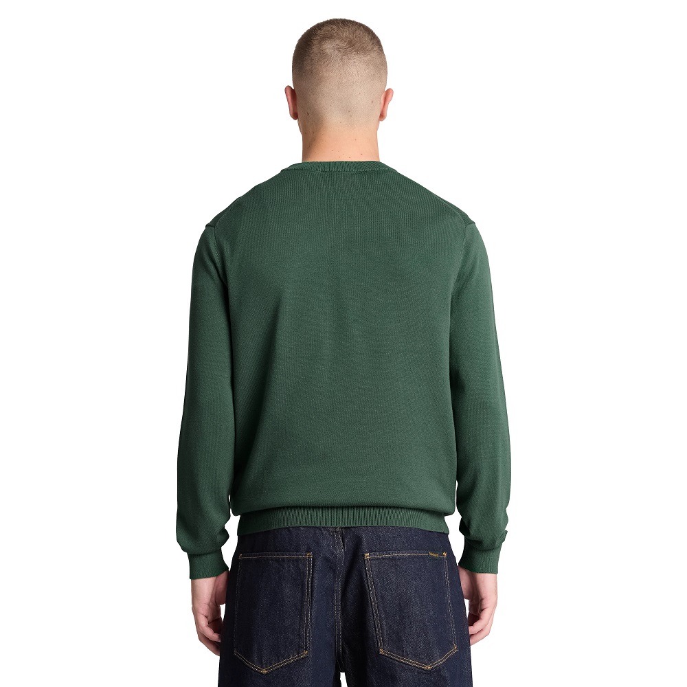 TIMBERLAND</br>Timberland Williams River Cotton Crewneck Sweater 0YAHZ-398 Ανδρικό Πουλόβερ Πράσινο TIMBERLAND</br>Timberland Williams River Cotton Crewneck Sweater 0YAHZ-398 Ανδρικό Πουλόβερ Πράσινο