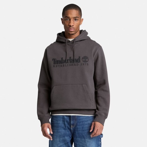 Timberland Established 1973 Embroidered Logo Bb Hoodie Regular 0YHB6-CN1 Ανδρικό Φούτερ Μαύρο