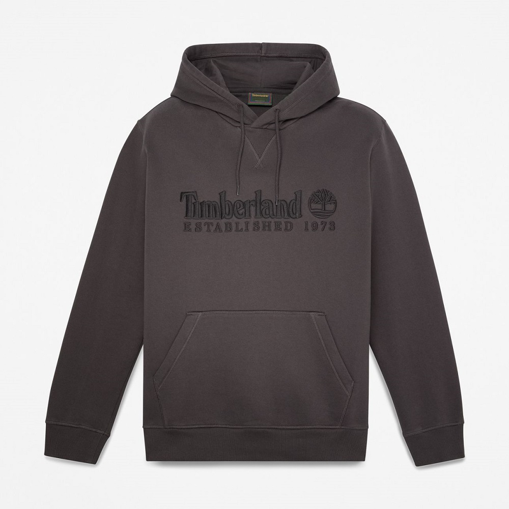 TIMBERLAND</br>Timberland Established 1973 Embroidered Logo Bb Hoodie Regular 0YHB6-CN1 Ανδρικό Φούτερ Μαύρο TIMBERLAND</br>Timberland Established 1973 Embroidered Logo Bb Hoodie Regular 0YHB6-CN1 Ανδρικό Φούτερ Μαύρο