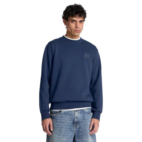 Timberland Silicon Badge Crewneck Sweatshirt 0YHBC-AIH Ανδρικό Φούτερ Μπλε