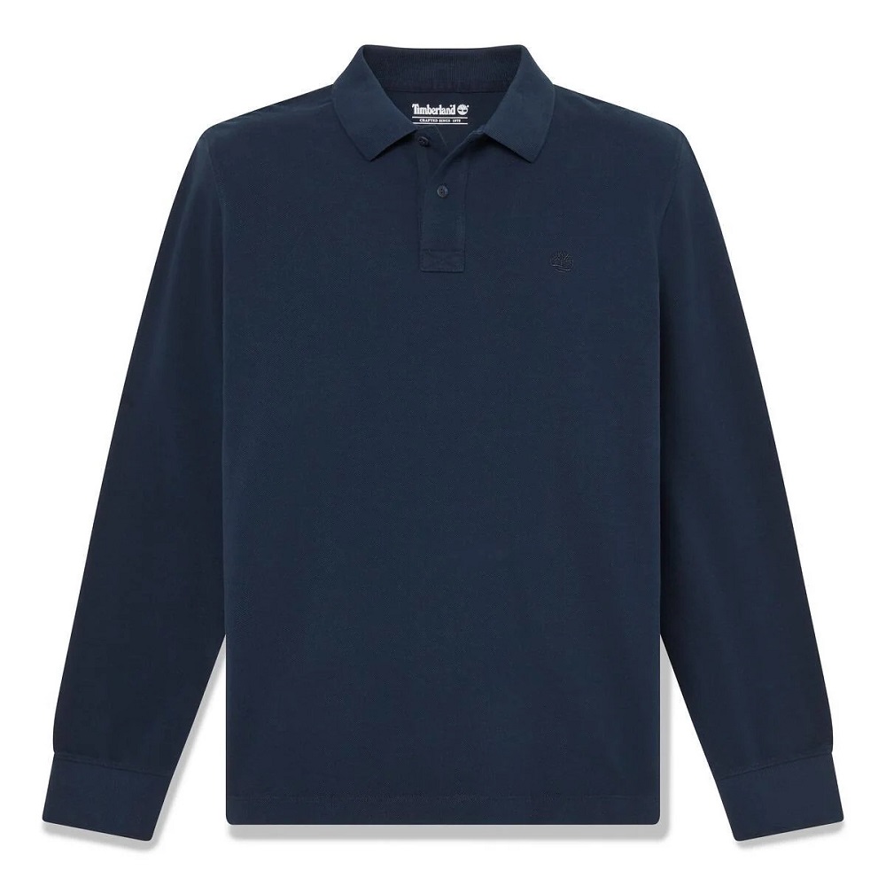 TIMBERLAND</br>Timberland LS Millers River Pique Polo Regular 0YHBE-433 Ανδρικό Polo T-shirt Μπλε TIMBERLAND</br>Timberland LS Millers River Pique Polo Regular 0YHBE-433 Ανδρικό Polo T-shirt Μπλε