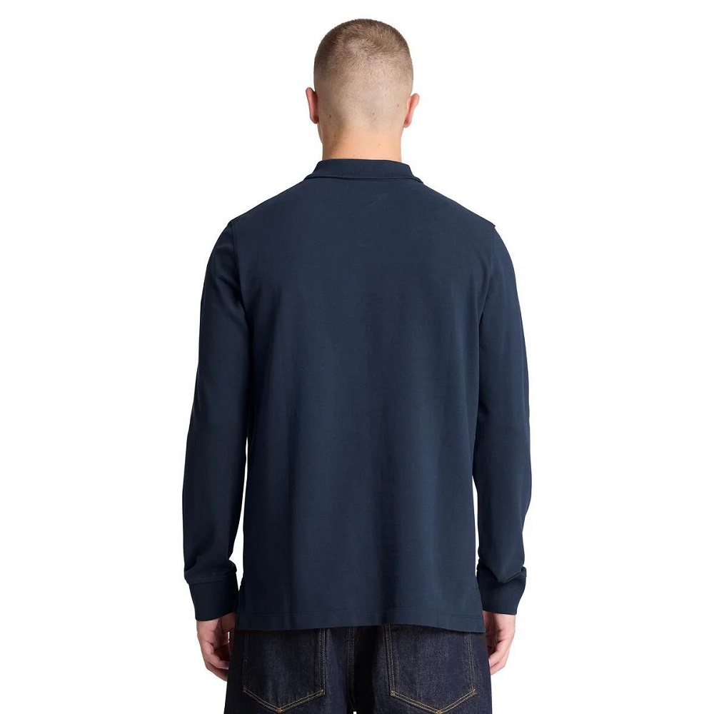 TIMBERLAND</br>Timberland LS Millers River Pique Polo Regular 0YHBE-433 Ανδρικό Polo T-shirt Μπλε TIMBERLAND</br>Timberland LS Millers River Pique Polo Regular 0YHBE-433 Ανδρικό Polo T-shirt Μπλε