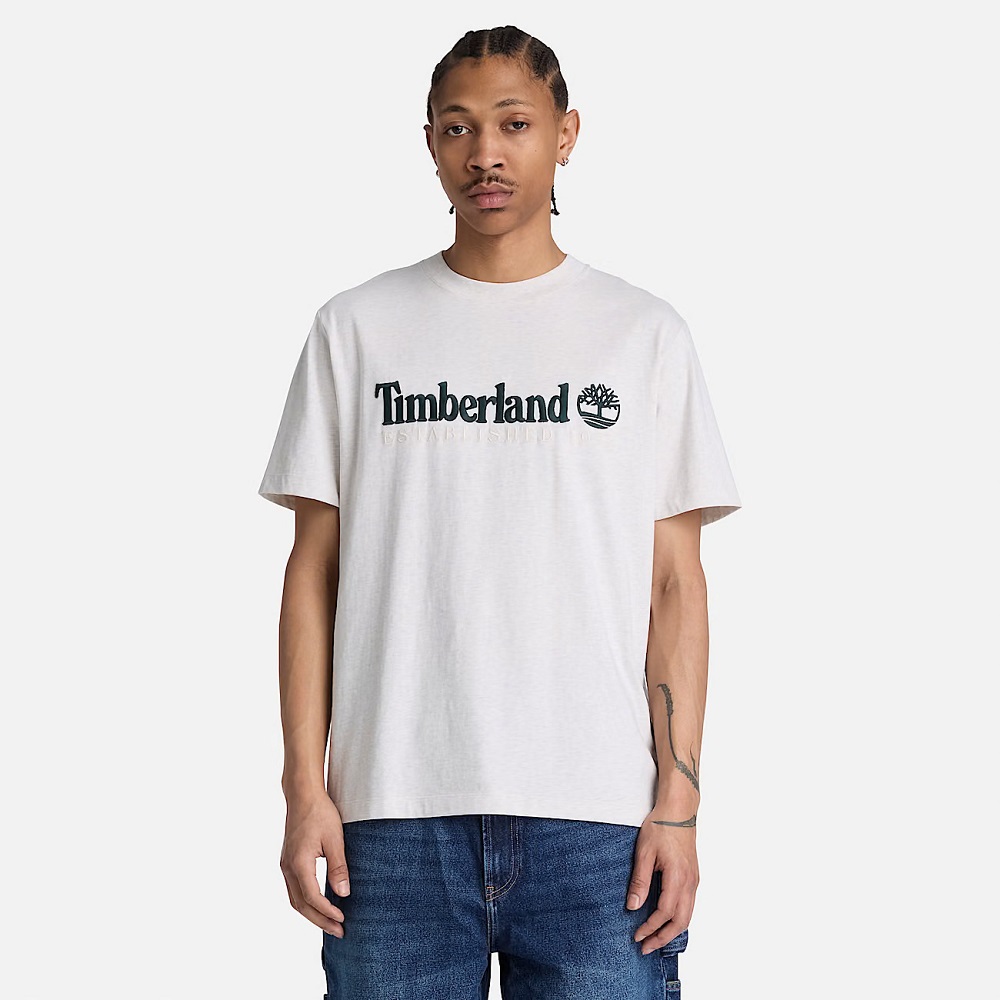 TIMBERLAND</br>Timberland SS Established 1973 Embroidered Regular Tee 0YHBR-546 Ανδρικό T-shirt Μπεζ