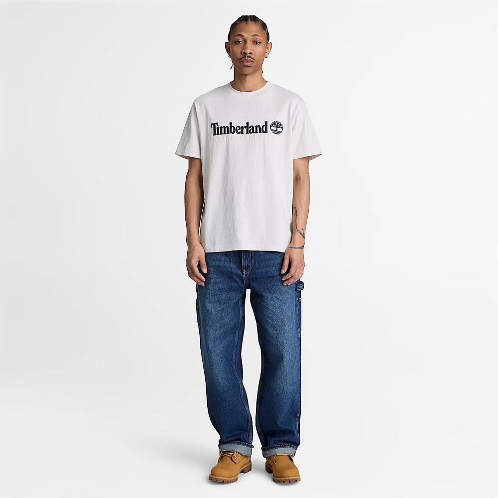 TIMBERLAND</br>Timberland SS Established 1973 Embroidered Regular Tee 0YHBR-546 Ανδρικό T-shirt Μπεζ