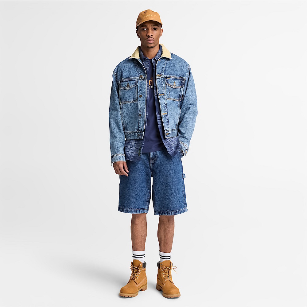TIMBERLAND</br>Timberland SS Established 1973 Embroidered Regular Tee 0YHBR-AIH Ανδρικό T-shirt Μπλε
