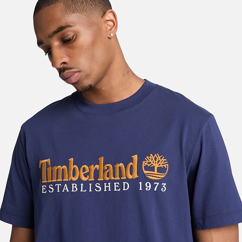 TIMBERLAND</br>Timberland SS Established 1973 Embroidered Regular Tee 0YHBR-AIH Ανδρικό T-shirt Μπλε