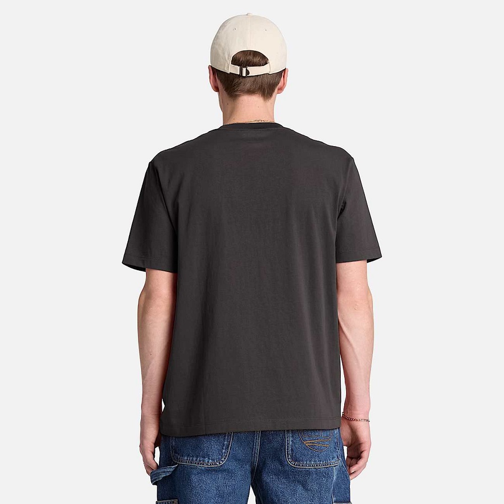 TIMBERLAND</br>Timberland SS Established 1973 Embroidered Regular Tee 0YHBR-CN1 Ανδρικό T-shirt Μαύρο