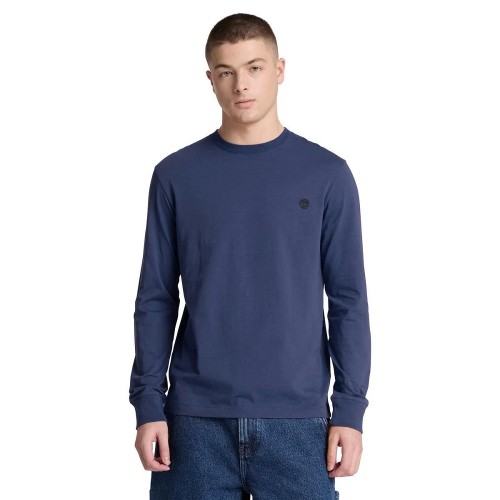 Timberland LS Dunstan River Crew Slim Tee 0YHBT-AIH Ανδρικό T-shirt Μπλε