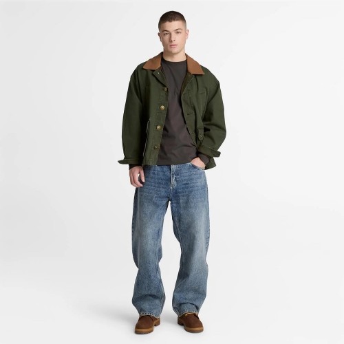 Timberland LS Dunstan River Crew Slim Tee 0YHBT-CN1 Ανδρικό T-shirt Καφέ