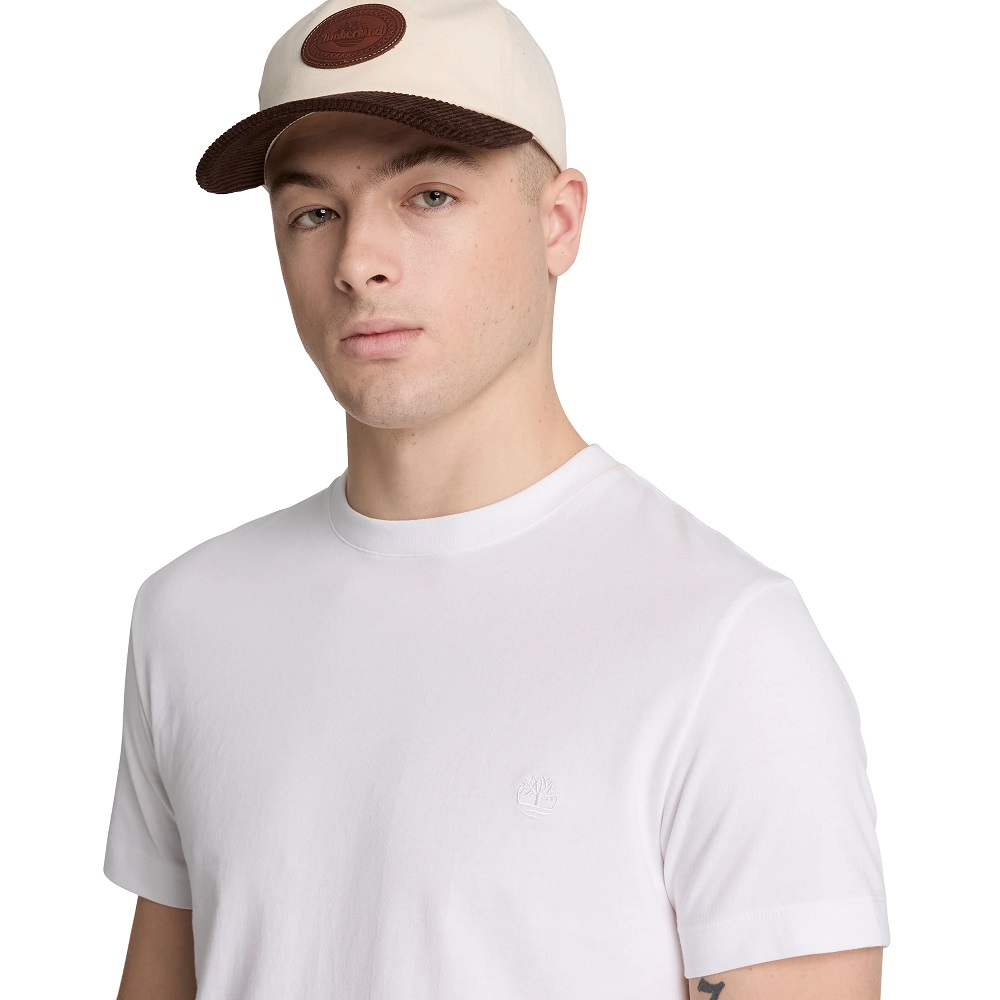 TIMBERLAND</br>Timberland SS Dunstan River Crew Slim Tee 0YHBU-100 Ανδρικό T-shirt Λευκό TIMBERLAND</br>Timberland SS Dunstan River Crew Slim Tee 0YHBU-100 Ανδρικό T-shirt Λευκό