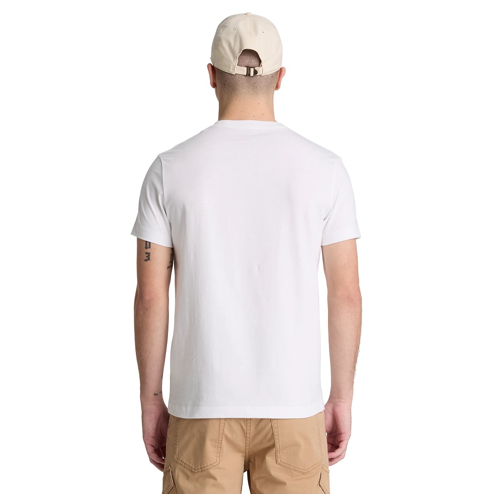 TIMBERLAND</br>Timberland SS Dunstan River Crew Slim Tee 0YHBU-100 Ανδρικό T-shirt Λευκό TIMBERLAND</br>Timberland SS Dunstan River Crew Slim Tee 0YHBU-100 Ανδρικό T-shirt Λευκό