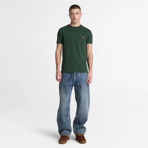 Timberland SS Dunstan River Crew Slim Tee 0YHBU-398 Ανδρικό T-shirt Πράσινο Timberland SS Dunstan River Crew Slim Tee 0YHBU-398 Ανδρικό T-shirt Πράσινο