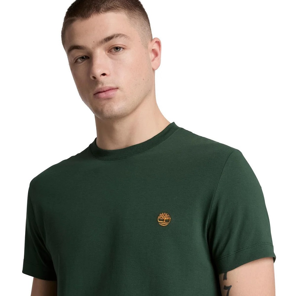 TIMBERLAND</br>Timberland SS Dunstan River Crew Slim Tee 0YHBU-398 Ανδρικό T-shirt Πράσινο TIMBERLAND</br>Timberland SS Dunstan River Crew Slim Tee 0YHBU-398 Ανδρικό T-shirt Πράσινο