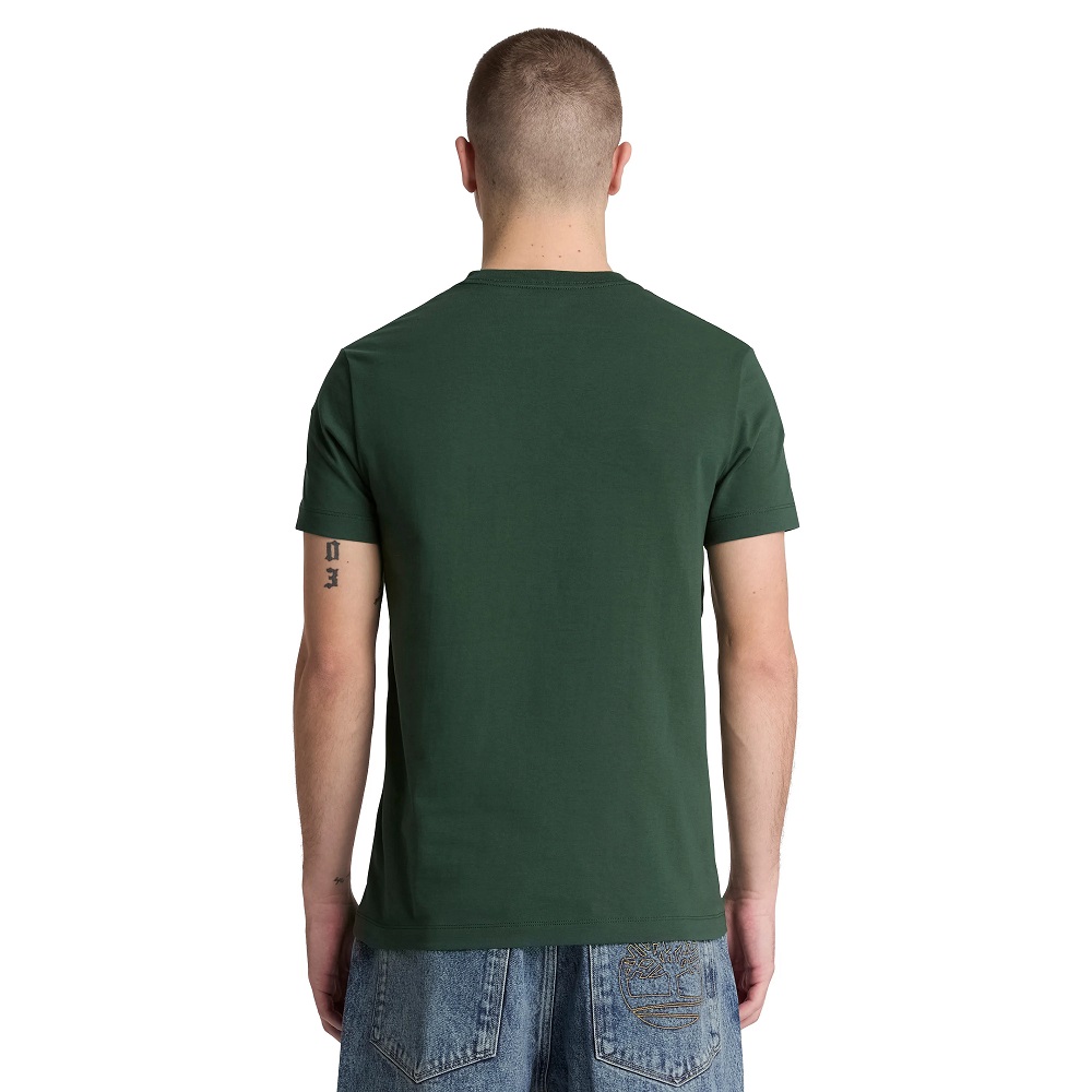 TIMBERLAND</br>Timberland SS Dunstan River Crew Slim Tee 0YHBU-398 Ανδρικό T-shirt Πράσινο TIMBERLAND</br>Timberland SS Dunstan River Crew Slim Tee 0YHBU-398 Ανδρικό T-shirt Πράσινο