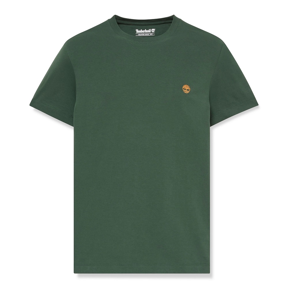 TIMBERLAND</br>Timberland SS Dunstan River Crew Slim Tee 0YHBU-398 Ανδρικό T-shirt Πράσινο TIMBERLAND</br>Timberland SS Dunstan River Crew Slim Tee 0YHBU-398 Ανδρικό T-shirt Πράσινο