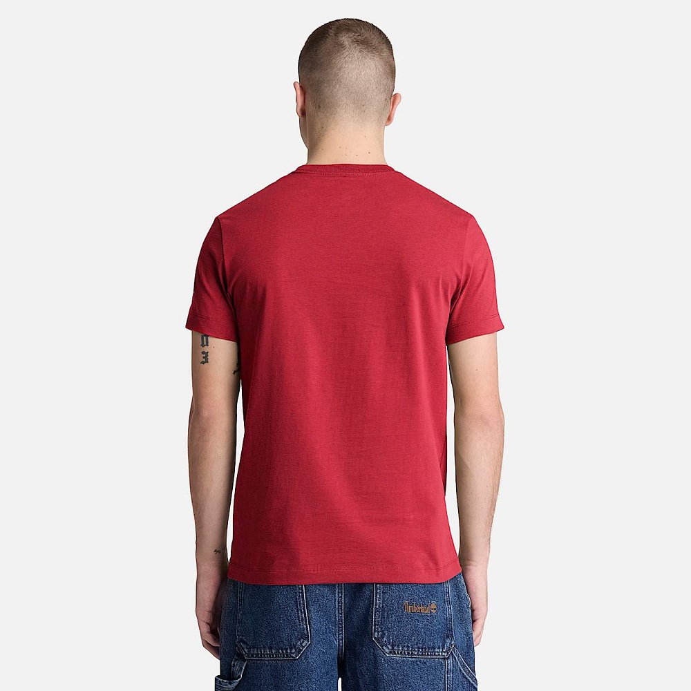 TIMBERLAND</br>Timberland SS Dunstan River Crew Slim Tee 0YHBU-AI7 Ανδρικό T-shirt Κόκκινο TIMBERLAND</br>Timberland SS Dunstan River Crew Slim Tee 0YHBU-AI7 Ανδρικό T-shirt Κόκκινο