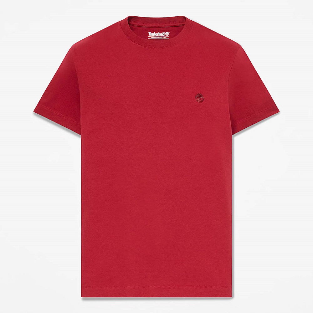 TIMBERLAND</br>Timberland SS Dunstan River Crew Slim Tee 0YHBU-AI7 Ανδρικό T-shirt Κόκκινο TIMBERLAND</br>Timberland SS Dunstan River Crew Slim Tee 0YHBU-AI7 Ανδρικό T-shirt Κόκκινο