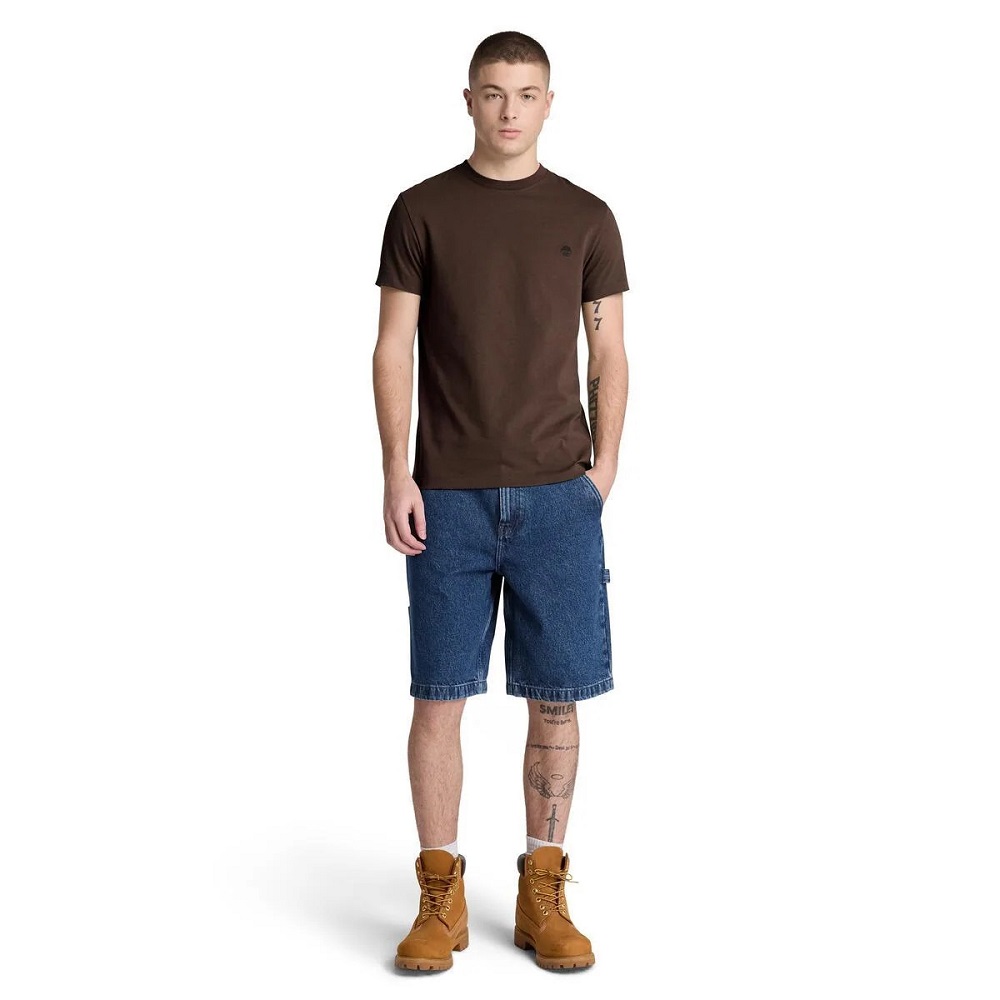 TIMBERLAND</br>Timberland SS Dunstan River Crew Slim Tee 0YHBU-C35 Ανδρικό T-shirt Καφέ TIMBERLAND</br>Timberland SS Dunstan River Crew Slim Tee 0YHBU-C35 Ανδρικό T-shirt Καφέ
