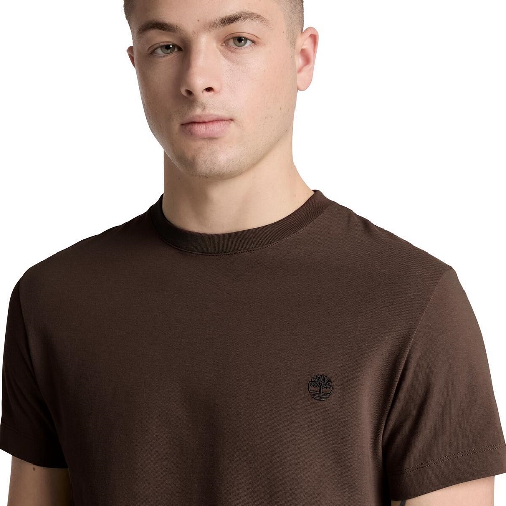 TIMBERLAND</br>Timberland SS Dunstan River Crew Slim Tee 0YHBU-C35 Ανδρικό T-shirt Καφέ TIMBERLAND</br>Timberland SS Dunstan River Crew Slim Tee 0YHBU-C35 Ανδρικό T-shirt Καφέ