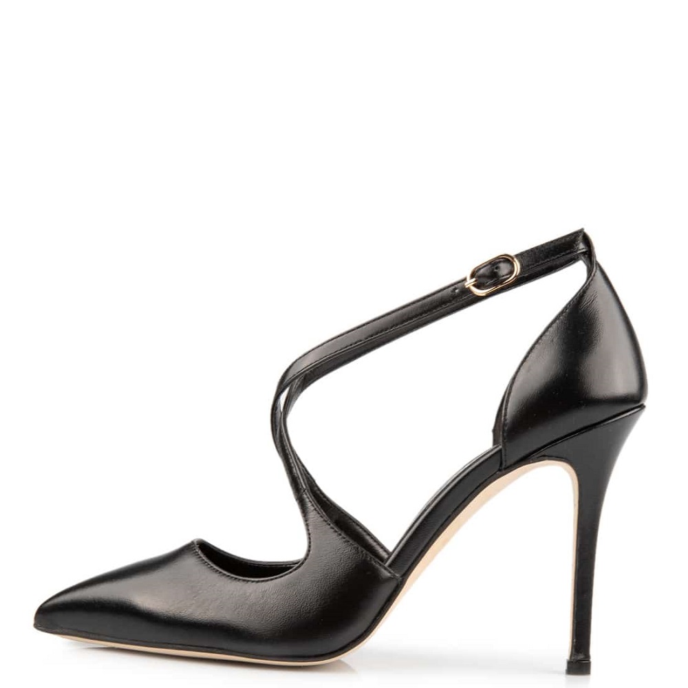 FM</br>FM 1001-108 Γυναικείες Γόβες Μαύρο Δέρμα