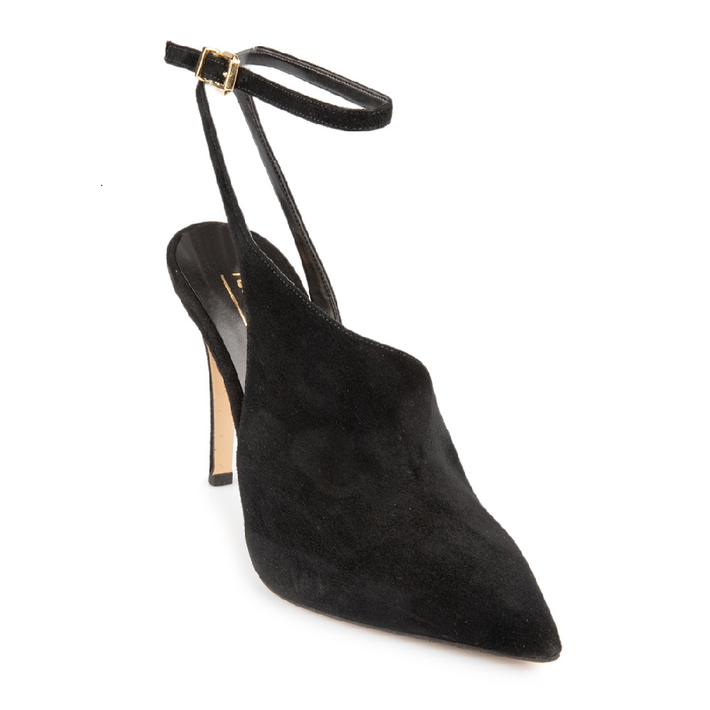 FM</br>FM 1001-146 Γυναικεία Slingback Μαύρο Δέρμα Καστόρι FM</br>FM 1001-146 Γυναικεία Slingback Μαύρο Δέρμα Καστόρι