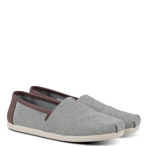 Ανδρικές Εσπαντρίγιες Γκρι/Ταμπά Chambray Washed/Synthetic Trim CLASSIC 10014484 Toms Ανδρικές Εσπαντρίγιες Γκρι/Ταμπά Chambray Washed/Synthetic Trim CLASSIC 10014484 Toms