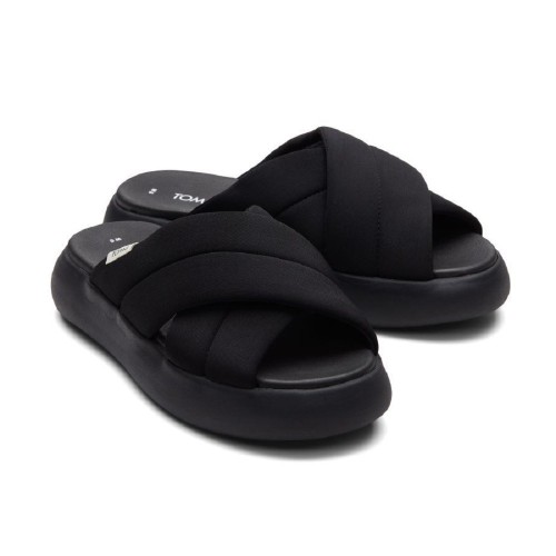 Toms ALPARGATA MALLOW CROSSOVER 10017905 Γυναικεία Mules Μαύρο 