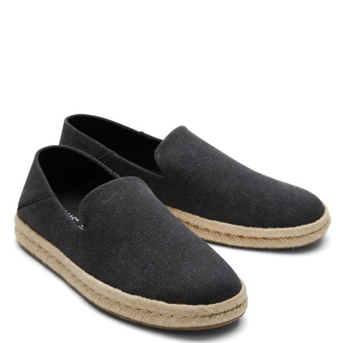 Ανδρικές Εσπαντρίγιες Μαύρο Recycled Cotton Canvas SANTIAGO 10019869 Toms Ανδρικές Εσπαντρίγιες Μαύρο Recycled Cotton Canvas SANTIAGO 10019869 Toms