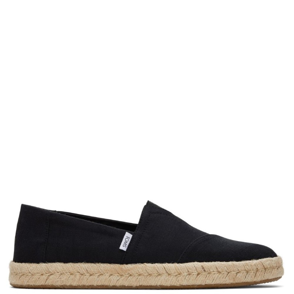 TOMS</br>Ανδρικές Εσπαντρίγιες Μαύρο Recycled Cotton Slubby Woven ALPARGATA ROPE 2.0 10019875 Toms TOMS</br>Ανδρικές Εσπαντρίγιες Μαύρο Recycled Cotton Slubby Woven ALPARGATA ROPE 2.0 10019875 Toms