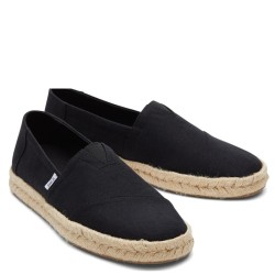 Ανδρικές Εσπαντρίγιες Μαύρο Recycled Cotton Slubby Woven ALPARGATA ROPE 2.0 10019875 Toms