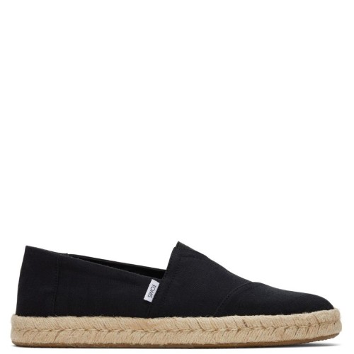 Ανδρικές Εσπαντρίγιες Μαύρο Recycled Cotton Slubby Woven ALPARGATA ROPE 2.0 10019875 Toms