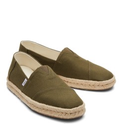 Ανδρικές Εσπαντρίγιες Χακί Recycled Cotton Slubby Woven ALPARGATA ROPE 2.0 10019899 Toms