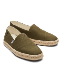 Ανδρικές Εσπαντρίγιες Χακί Recycled Cotton Slubby Woven ALPARGATA ROPE 2.0 10019899 Toms