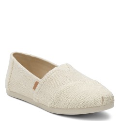 Γυναικείες Εσπαντρίγιες Μπεζ Undyed Metallic Linen Stripe ALPARGATA 10020656 Toms
