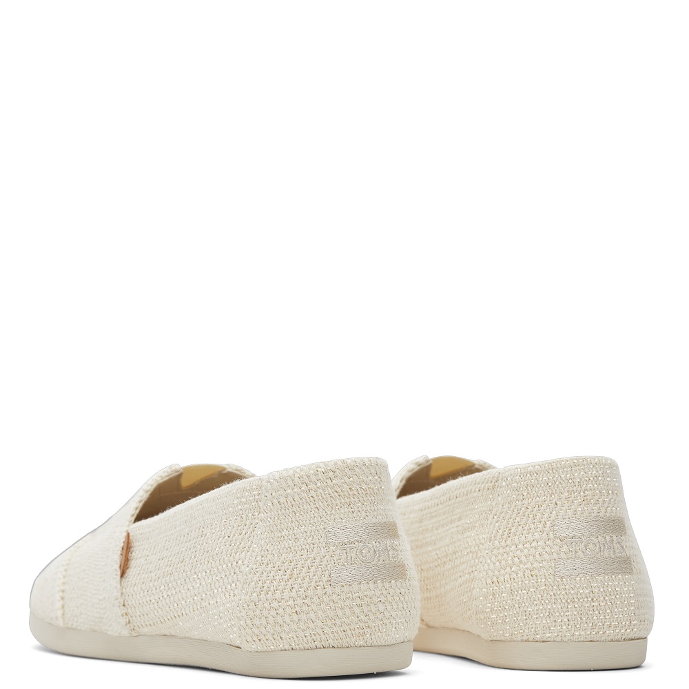 TOMS</br>Γυναικείες Εσπαντρίγιες Μπεζ Undyed Metallic Linen Stripe ALPARGATA 10020656 Toms TOMS</br>Γυναικείες Εσπαντρίγιες Μπεζ Undyed Metallic Linen Stripe ALPARGATA 10020656 Toms