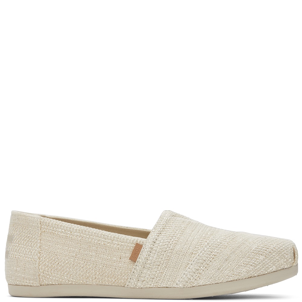 TOMS</br>Γυναικείες Εσπαντρίγιες Μπεζ Undyed Metallic Linen Stripe ALPARGATA 10020656 Toms TOMS</br>Γυναικείες Εσπαντρίγιες Μπεζ Undyed Metallic Linen Stripe ALPARGATA 10020656 Toms