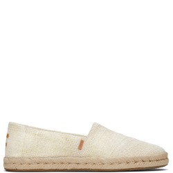 Γυναικείες Εσπαντρίγιες Μπεζ Undyed Metallic Linen Stripe ALPARGATA ROPE 2.0 10020693 Toms