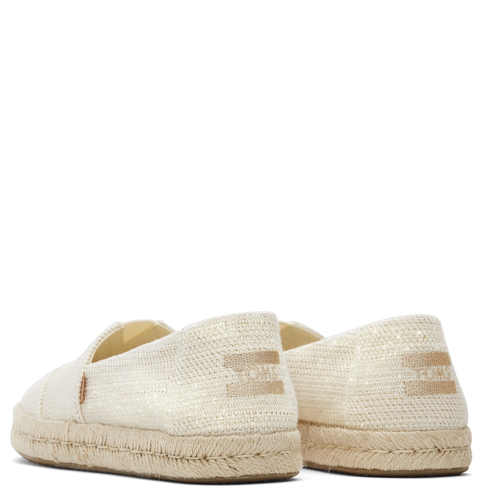 TOMS</br>Γυναικείες Εσπαντρίγιες Μπεζ Undyed Metallic Linen Stripe ALPARGATA ROPE 2.0 10020693 Toms TOMS</br>Γυναικείες Εσπαντρίγιες Μπεζ Undyed Metallic Linen Stripe ALPARGATA ROPE 2.0 10020693 Toms