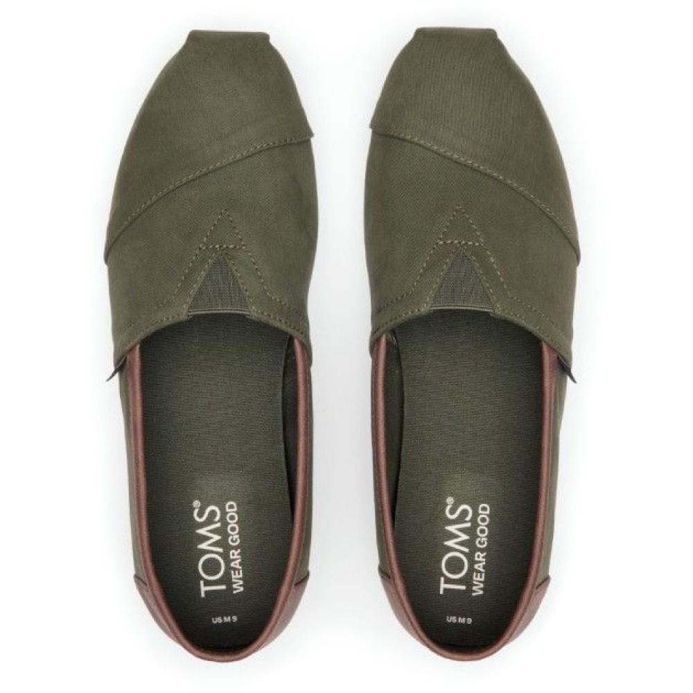 TOMS</br>Ανδρικές Εσπαντρίγιες Χακί/Ταμπά Brushed Twill/Synthetic Trim ALPARGATA 10020879 Toms TOMS</br>Ανδρικές Εσπαντρίγιες Χακί/Ταμπά Brushed Twill/Synthetic Trim ALPARGATA 10020879 Toms