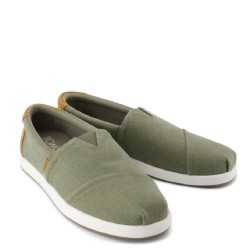 Ανδρικές Εσπαντρίγιες Χακί/Ταμπά Herringbone Canvas/Suede ALP FWD 10021895 Toms