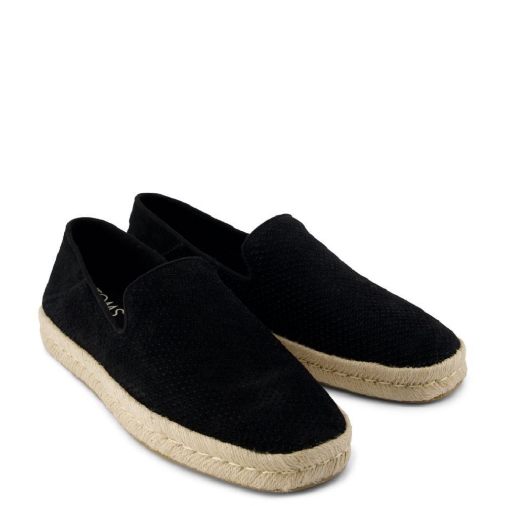 TOMS</br>Ανδρικές Εσπαντρίγιες Μαύρο Diamond Perforated Suede SANTIAGO 10021909 Toms TOMS</br>Ανδρικές Εσπαντρίγιες Μαύρο Diamond Perforated Suede SANTIAGO 10021909 Toms